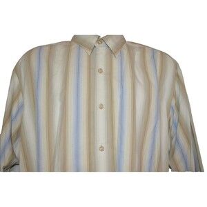 Tommy Bahama Shirt Large L Silk Long Sleeve Striped